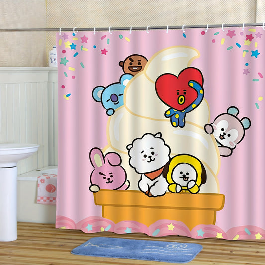 Cortina de Banho BT21 doces