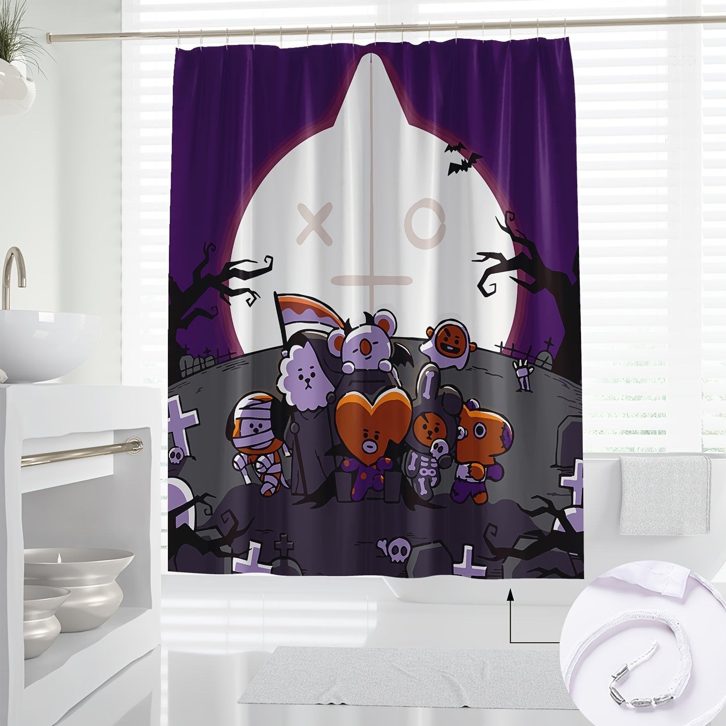 Cortina de Banho BT21 Halloween