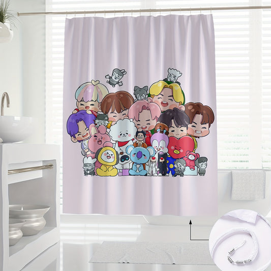 Cortina de Banho BTS Fofuras