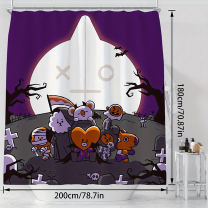 Cortina de Banho BT21 Halloween