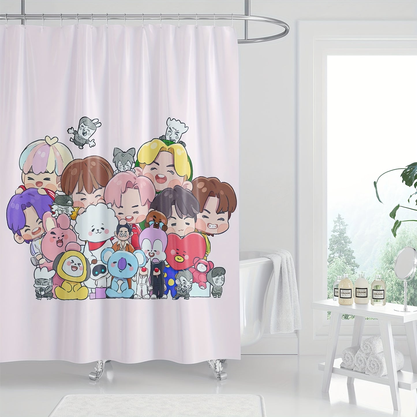 Cortina de Banho BTS Fofuras