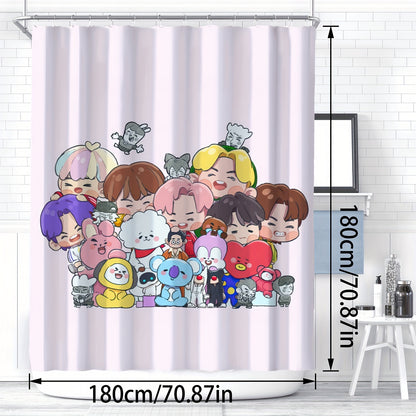 Cortina de Banho BTS Fofuras