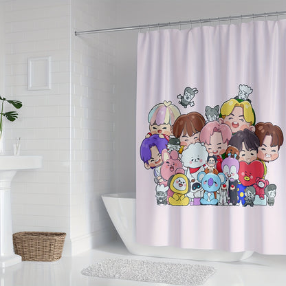 Cortina de Banho BTS Fofuras