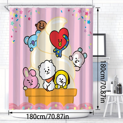 Cortina de Banho BT21 doces