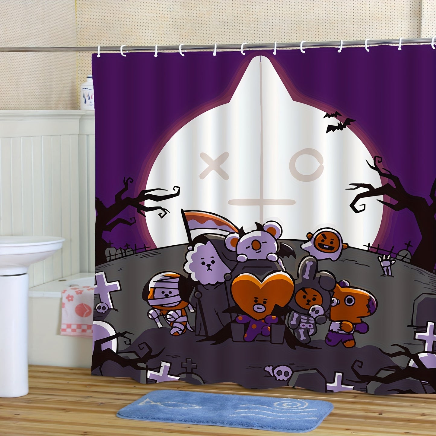 Cortina de Banho BT21 Halloween
