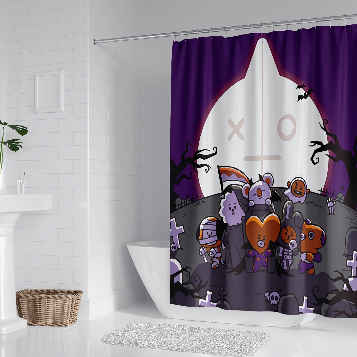 Cortina de Banho BT21 Halloween