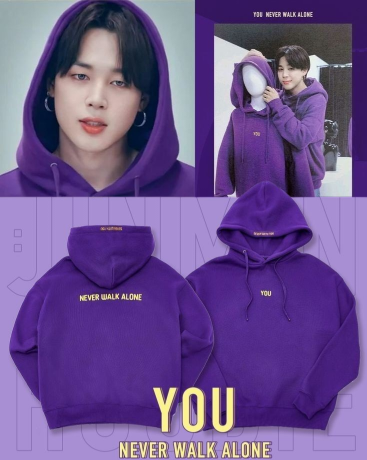 Kepiqi Jimin Hoodie - Purple Cotton Sweatshirt With 'Artist Making By Jimin' Design, Long Sleeve Hooded Pullover