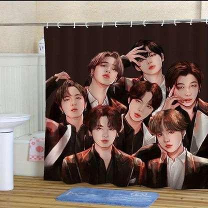 Cortina de banheiro BTS