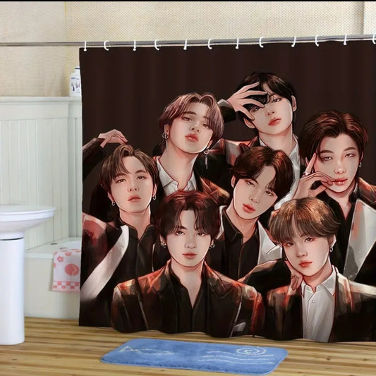 BTS shower curtain