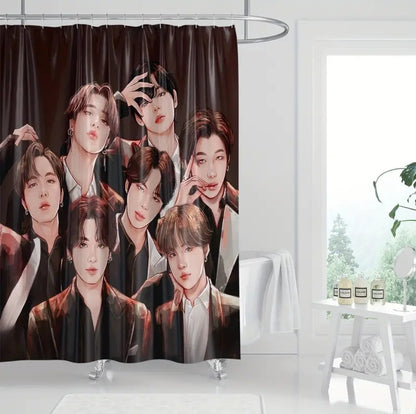 Cortina de banheiro BTS