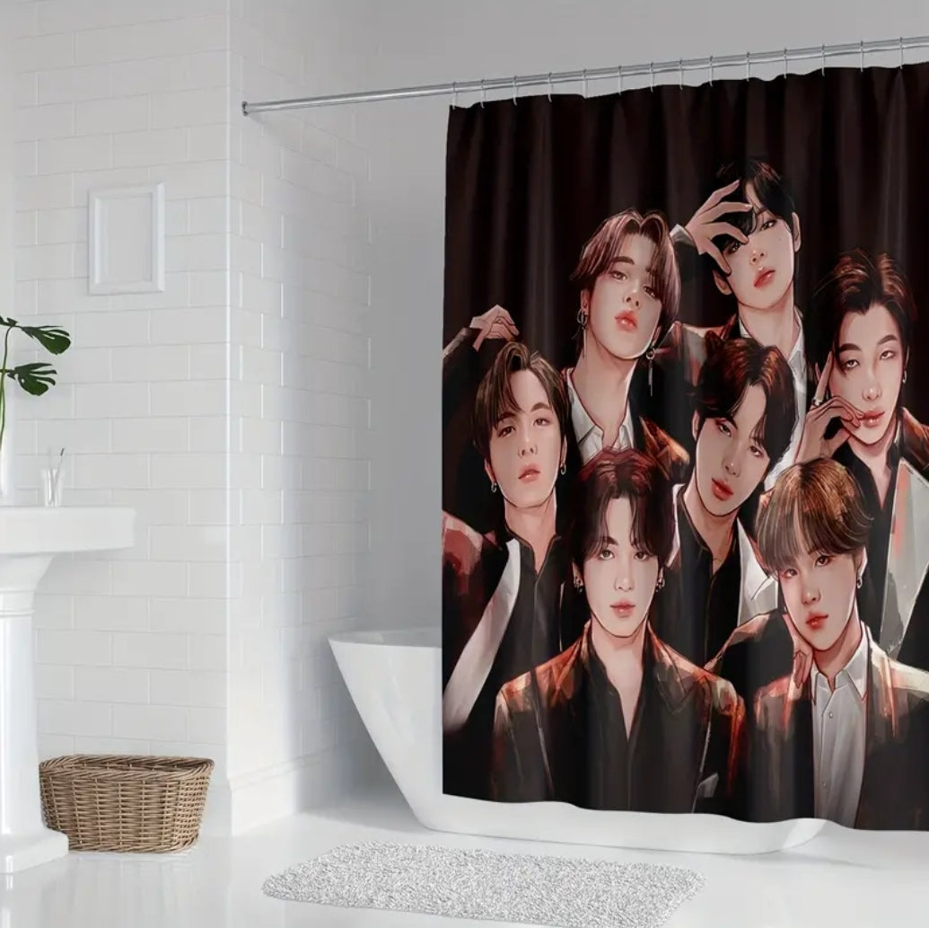 Cortina de banheiro BTS