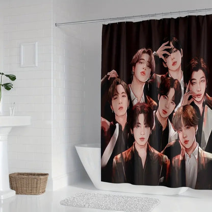 Cortina de banheiro BTS